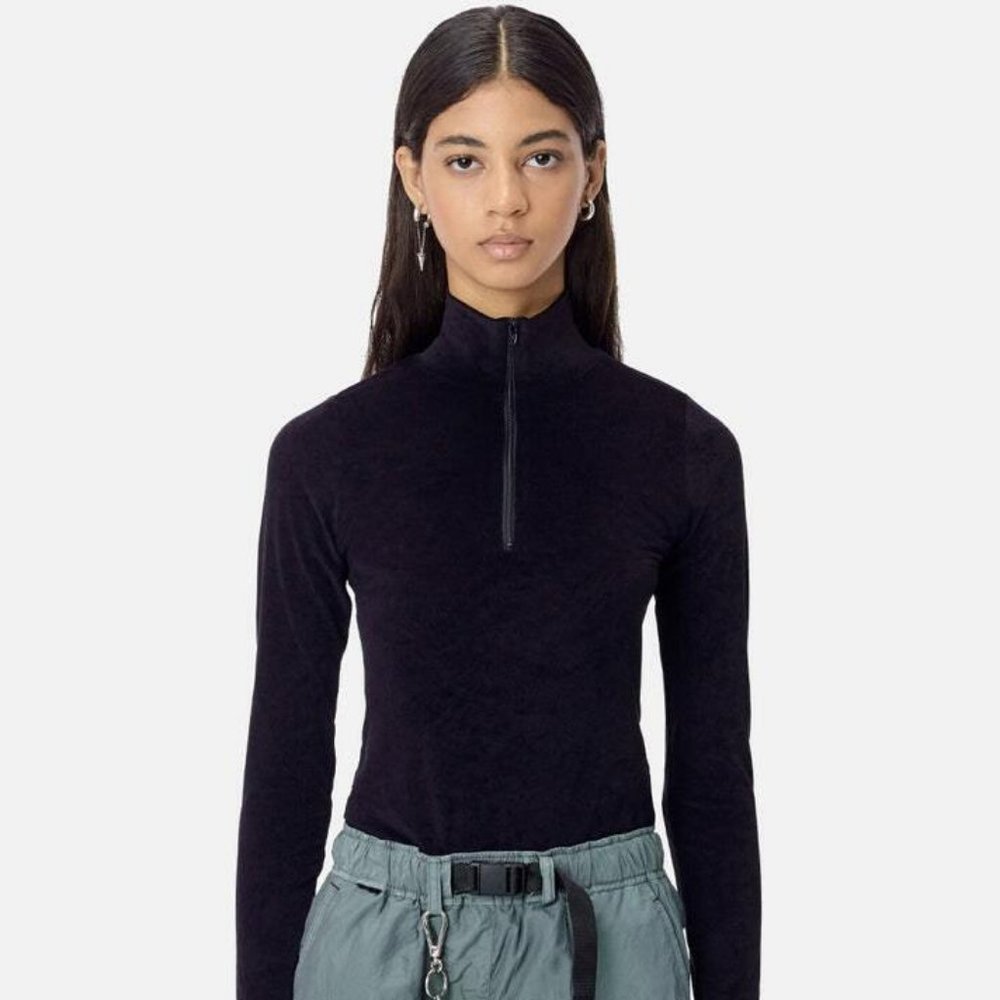 John Elliott Velvet Jersey 1/2 Zip Top